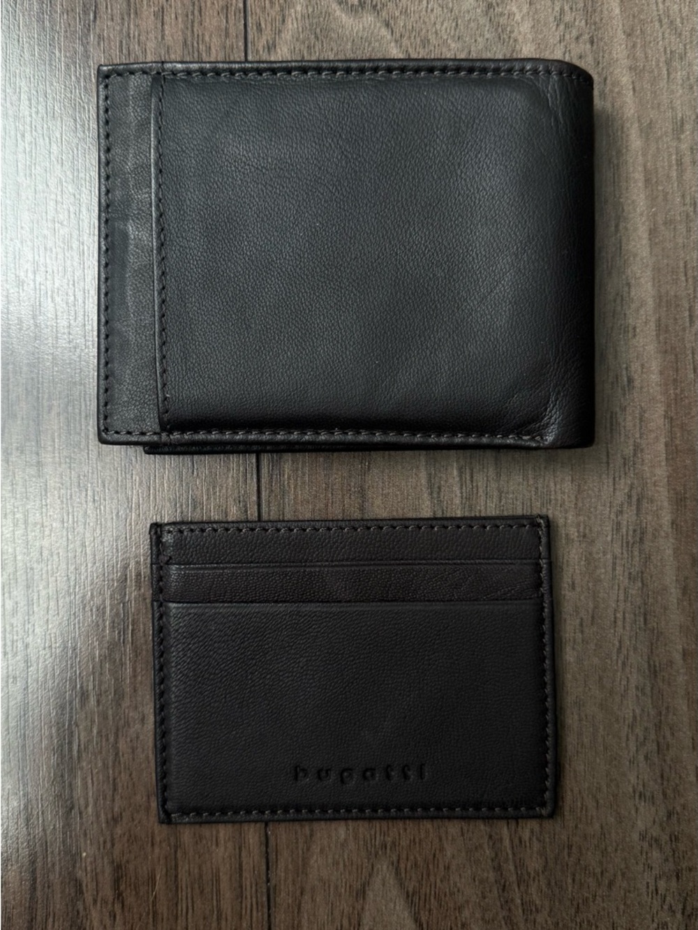 Bugatti Black Leather Money Clip Wallet - Picture 2 of 4